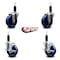 Service Caster 4'' Solid Poly Wheel Swivel 1-1/8'' Expanding Stem Caster Set 2 Brakes, 4PK SCC-EX20S414-SPUS-2-TLB-2-118 - alternate 5